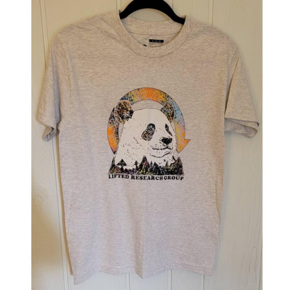 NWT - LRG Panda Friend Tee -  Heather Grey - S
